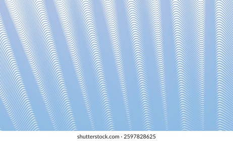 Aero Blue wave line stripes pattern background for fabric style