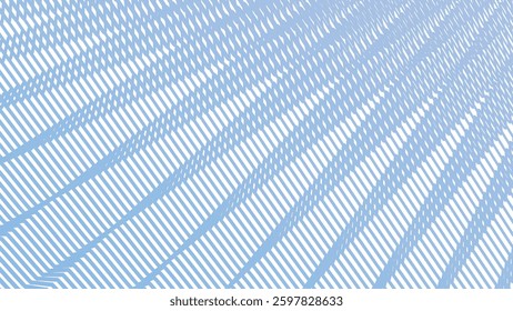 Aero Blue wave line stripes pattern background for fabric style