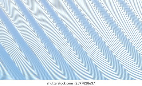 Aero Blue wave line stripes pattern background for fabric style