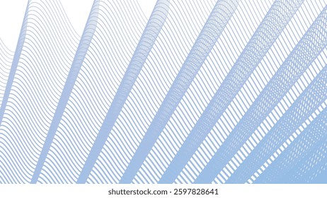 Aero Blue wave line stripes pattern background for fabric style
