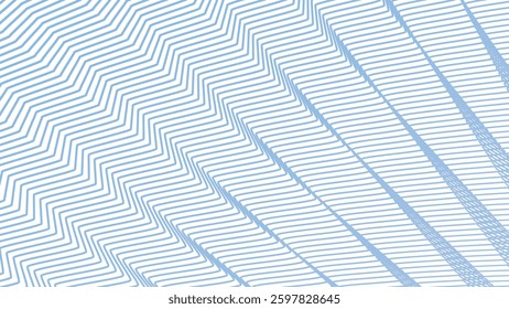 Aero Blue wave line stripes pattern background for fabric style