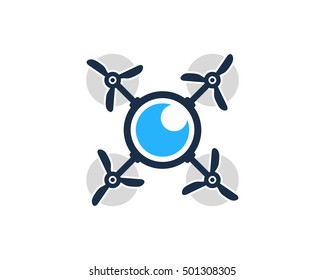 Aero Camera Drone Photography Logo Design Template