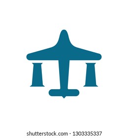 Aero law pilot logo icon vector