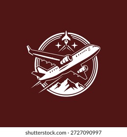 aero plane airlines logo flat vector design