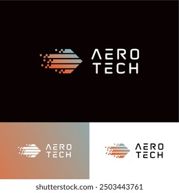 Aero tech logo design ideas business name editable vector template  royalty free image