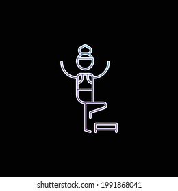 Aerobic blue gradient vector icon
