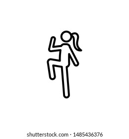 aerobic exercise icon, symbol template