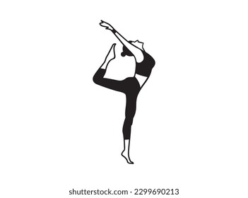 aerobic exercise icon vector, human warm up pose