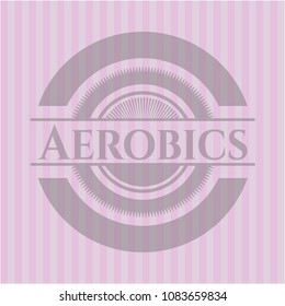  Aerobics badge with pink background