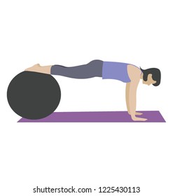 Aerobics exercise, ball workout 
