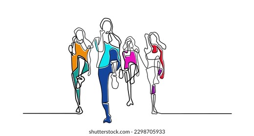 aerobics gymnastics continuous line.one line drawing of woman gymnastics inside studio.health gymnastics.erobics club,gymnastics club,health sports