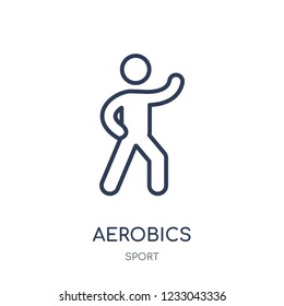 aerobics icon. aerobics linear symbol design from sport collection. Simple outline element vector illustration on white background