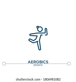 aerobics outline vector icon. simple element illustration. aerobics outline icon from sport concept. can be used for web and mobile
