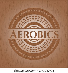 Aerobics realistic wooden emblem