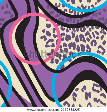 Aerobics retro seamless pattern 90`s