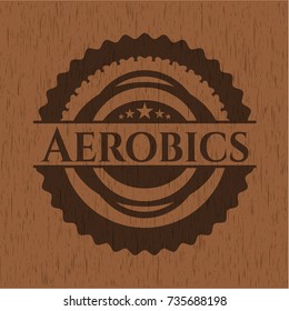 Aerobics retro wood emblem