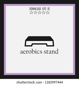 aerobics stand vector icon