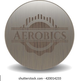 Aerobics wood emblem. Vintage.