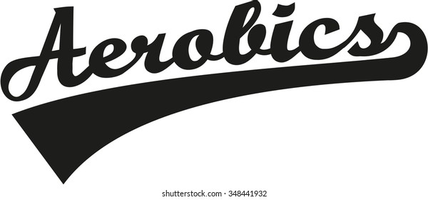 Aerobics word retro
