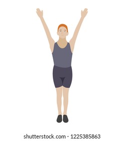 
Aerobics workout flat icon design 
