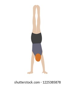 Aerobics workout flat icon design 
