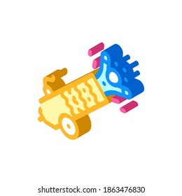 aerodynamic cannon isometric icon vector. aerodynamic cannon sign. isolated symbol illustration