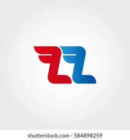 Aerodynamic initials letter LL logo. Vector graphic design template elements for your company