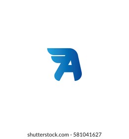 Aerodynamic initials letter logo. Vector graphic design template elements for your company.