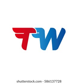 Aerodynamic initials letter T logo