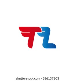 Aerodynamic initials letter T logo