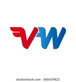 Aerodynamic initials letter V combination logo