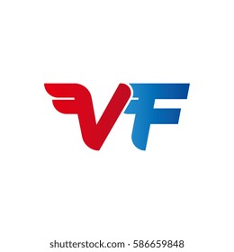 Aerodynamic initials letter V combination logo