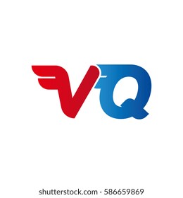 Aerodynamic initials letter V combination logo