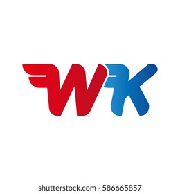 Aerodynamic initials letter W combination logo