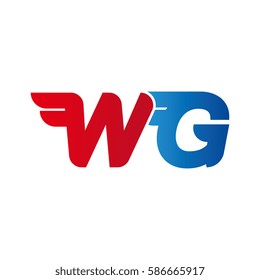 Aerodynamic initials letter W combination logo