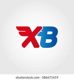 Aerodynamic initials letter X combination logo