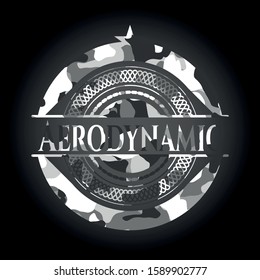 Aerodynamic on grey camo pattern