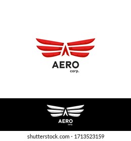 Aerodynamik Fliege Logo-Konzept mit Pfeil-Buchstabe Ein Symbol für die Luftfahrt von Kreativflugzeugen