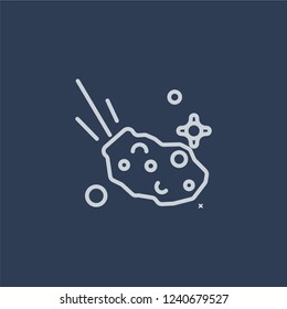 aerolite icon. aerolite linear design concept from Astronomy collection. Simple element vector illustration on dark blue background.
