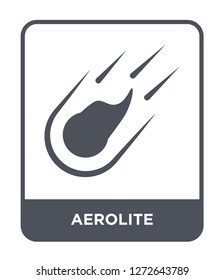 aerolite icon vector on white background, aerolite trendy filled icons from Astronomy collection, aerolite simple element illustration