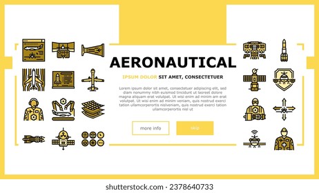 aeronautical engineer aircraft landing web page vector. transportation aviation, plane mechanical, engine industry, mechanic turbine aeronautical engineer aircraft Illustration