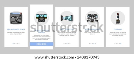aeronautical engineer aircraft onboarding mobile vector. transportation aviation, plane mechanical, engine industry, mechanic turbine aeronautical engineer aircraft Illustrations