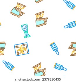 aeronautical engineer aviation vector seamless pattern thin line illustration