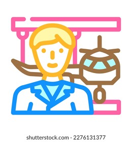aeronautical engineer worker color icon vector. aeronautical engineer worker sign. isolated symbol illustration