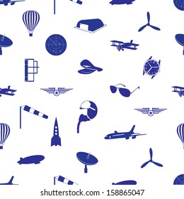 aeronautical icons pattern eps10
