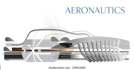 Aeronautics concept. Vector