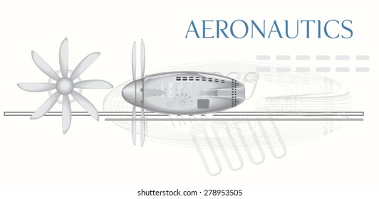 Aeronautics concept. Vector