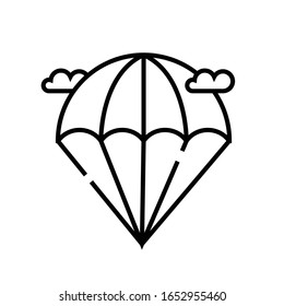 Aeronautics line icon, concept sign, outline vector illustration, linear symbol.