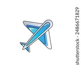 Aeroplan isolated on white vector clipart