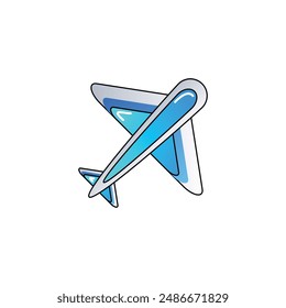 Aeroplan isolated on white vector clipart